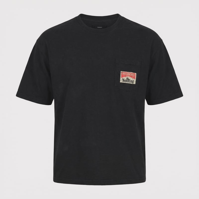 Bootleg Pocket Tee(NOTHING)5YEARS BLACK | MINUS