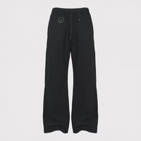 Home Wide Jeans With Damaged(INLAY DENIM) BLACK