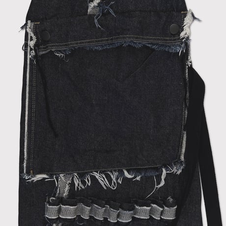 Slash Seam Twist Cargo Jeans(KOJIMA)INDIGO