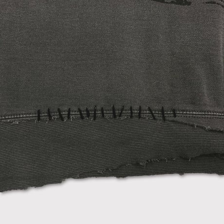 Bootleg Layered Crew Sweat(A MAN'S SHADOW) AGED BLACK