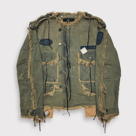 Slash Seam Cut Off M-65 DUST(CLASSIC DENIM) DUST SAX