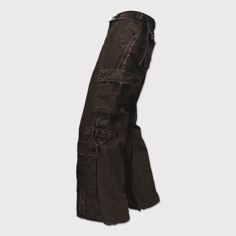 Slash Seam Twist Cargo Pants(PIGMENT DYED MOLESKIN) MOCHA