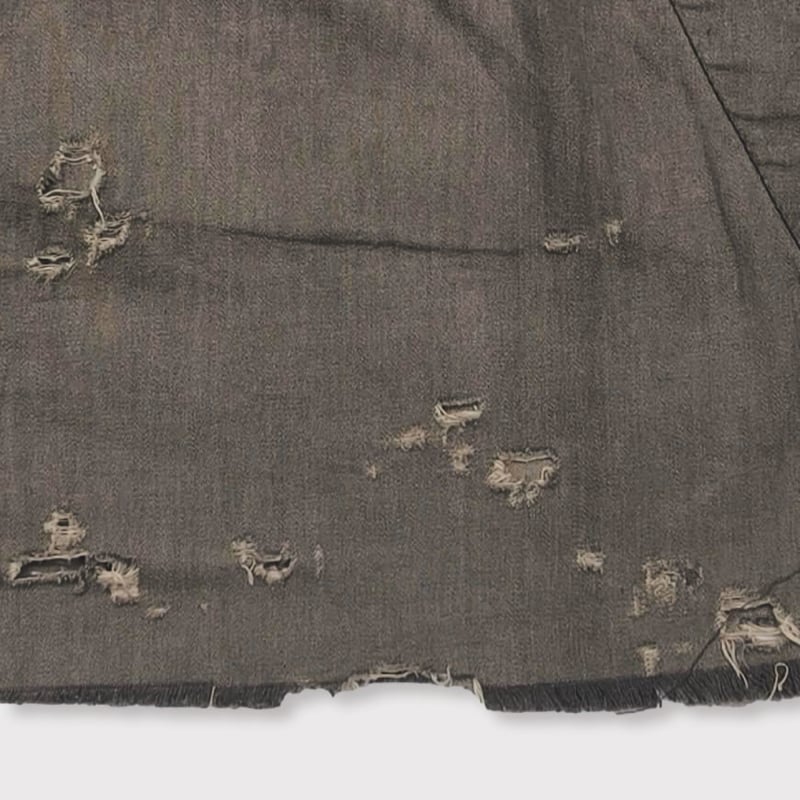 PW Slash Seam HBT Work Shirt With Damaged (FROM