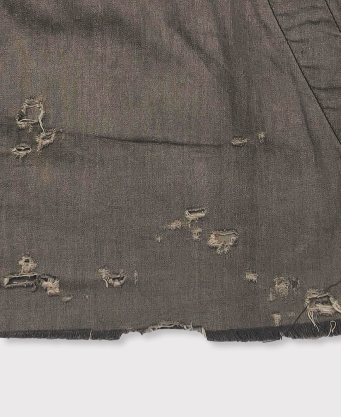 PW Slash Seam HBT Work Shirt With Damaged (FROM