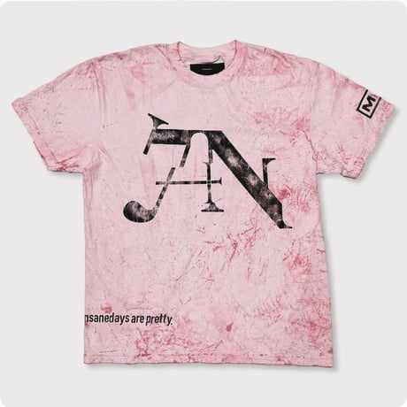 BOOTLEG TEE(CHAOS001)SPLASH DYED RED