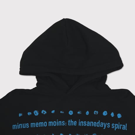 x MUZE Bootleg WIDE SWEAT HOODIE(SHINE)WASHED BLACK