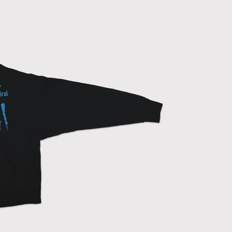 x MUZE Bootleg WIDE SWEAT HOODIE(SHINE)WASHED BLACK