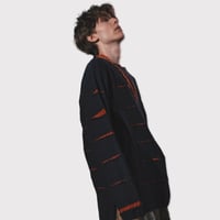 Slit Border Boat Neck(DOUBLE STRUCTURED) NAVY