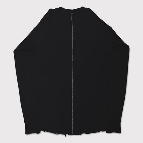 Combat Long Thermal With Damaged(CLASSIC WAFFLE KNIT) BLACK