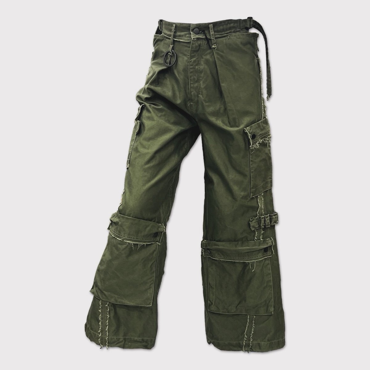 Slash Seam Twist Cargo Pants(PIGMENT DYED MOLES