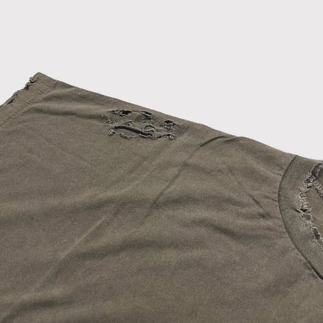 Damaged Tunic With Pocket(PIGMENT DYED) OLIVE