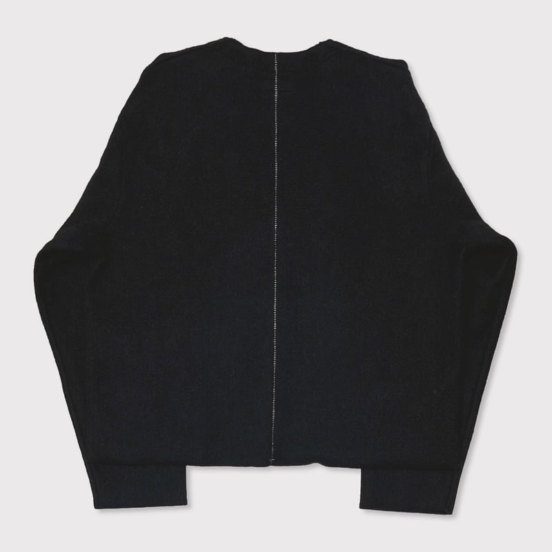 Cut Off 1B Cardigan(NEEDLE SHAGGY MOHAIR)BLACK