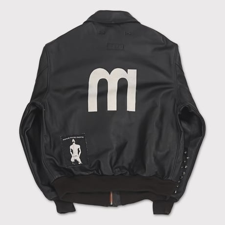 Bootleg Flight Leather Jacket(BROWN CORE) BLACK
