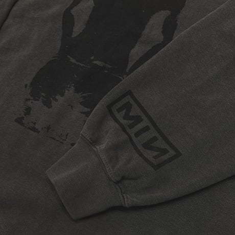BOOTLEG CREW SWEAT(A MAN'S SHADOW)AGED BLACK
