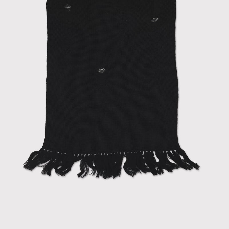 Hooded Long Muffler With Damaged(CLASSIC WOOL)B