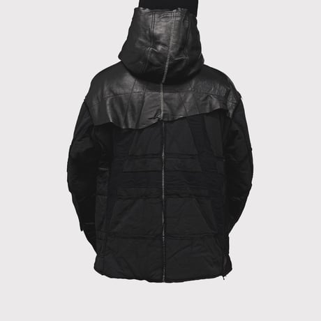 Rustic Edged DAS Parka(VEGETABLE DYED NYLON) BLACK
