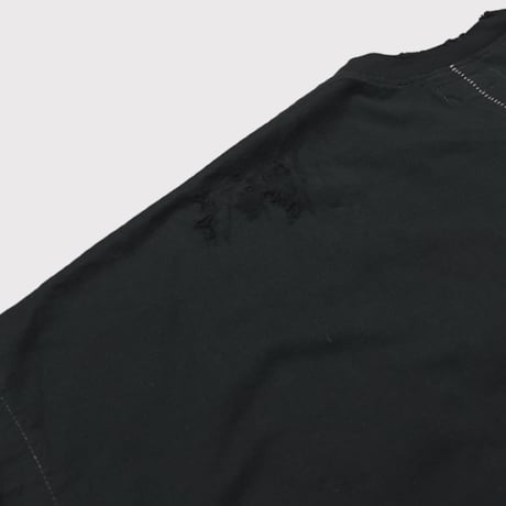 Damaged Tunic With Pocket(OVER DYED) BLACK