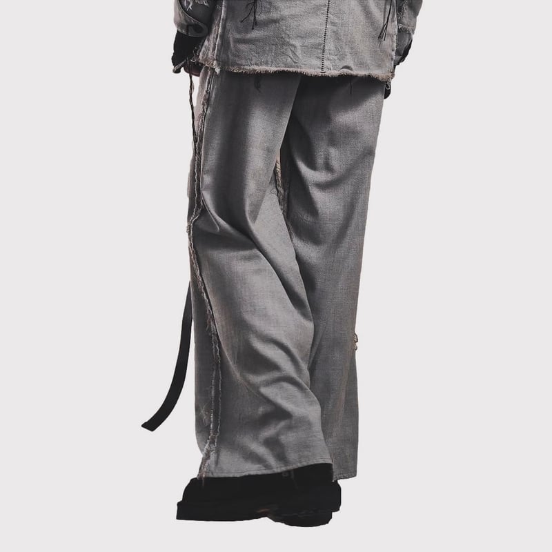 Slash Seam Twist Wide Trousers(VIRGIN WOOL)PLAI