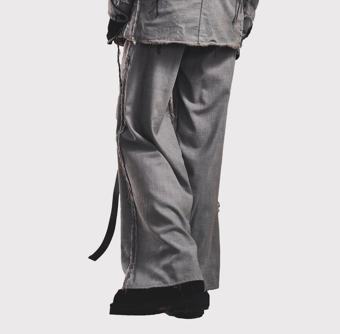 パンツ Slash Seam Twist Wide Trousers MINUS - 【残り一点】Slash Seam Twist Wide Trousers(VIRGIN