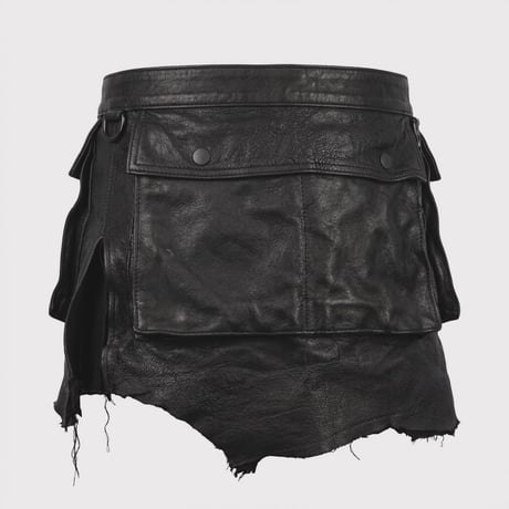 Cargo Kilt(VEGETABLE TANNING PIG LEATHER) DEADSTOCK BK