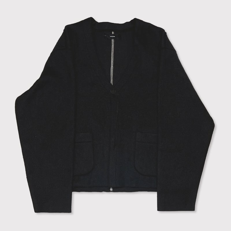 トップス vintage mohair black cardigan Cropped Sleeve Mohair Cardigan Black – Fox + Feather