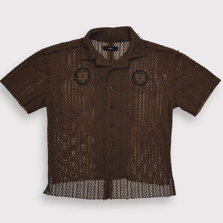 TIMELESS  KAMON ALOHA SHIRT(RASCHEL LACE)  BROWN
