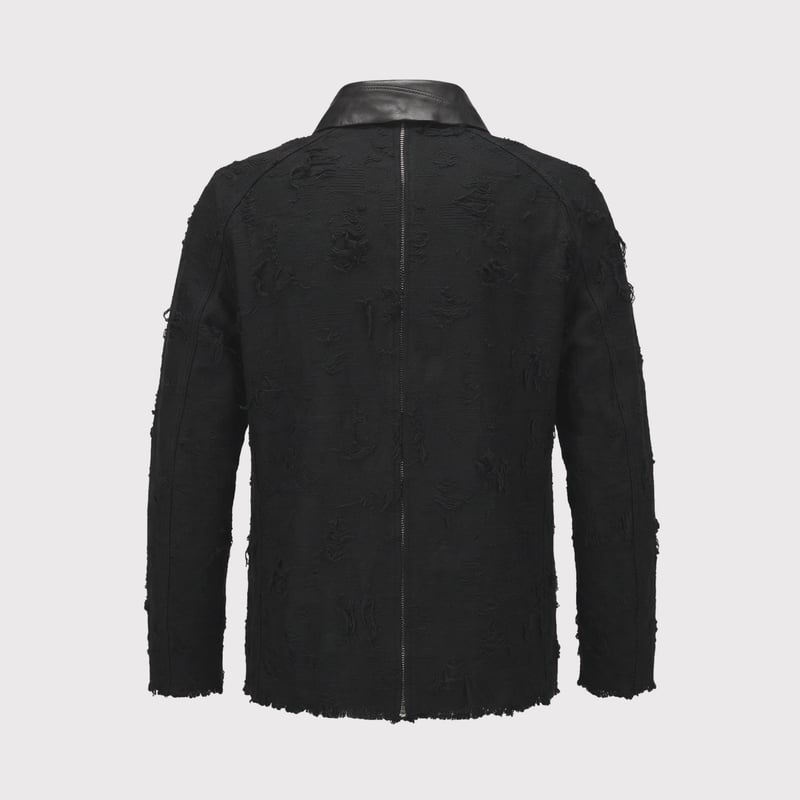 【MINUS】Boro Crust ボロコート Rustic Collar Chore Jacket Boro Crust(NOIR) | M