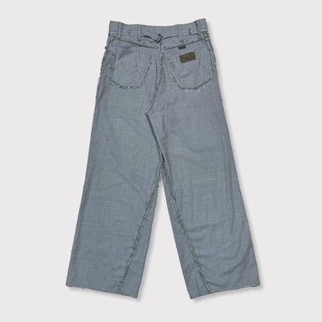 Slash Seam Twist Wide Trousers(CLASSIC TROPICAL) CHAMBRAY