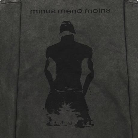 BOOTLEG CREW SWEAT(A MAN'S SHADOW)AGED BLACK