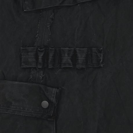 Slash Seam Twist Cargo Pants(PIGMENT DYED MOLESKIN) BLACK