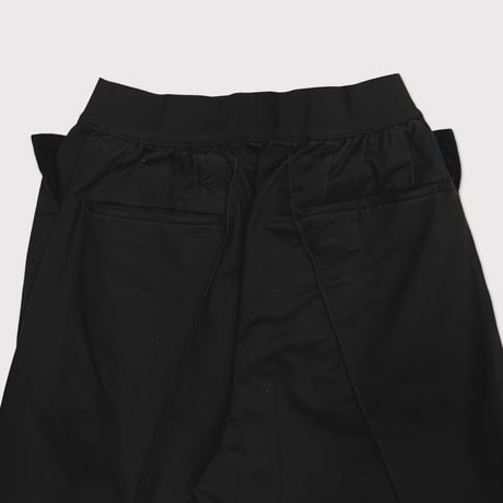 Home Trousers With Night-Cut(AGED TWILL) BLACK