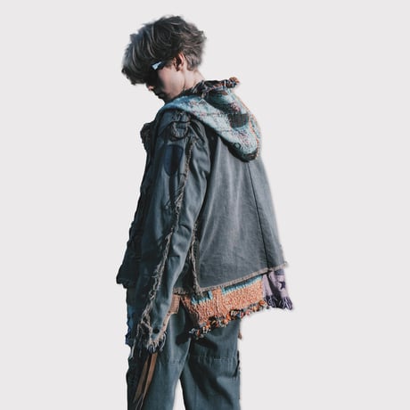 Slash Seam Cut Off M-65 DUST(CLASSIC DENIM) DUST SAX