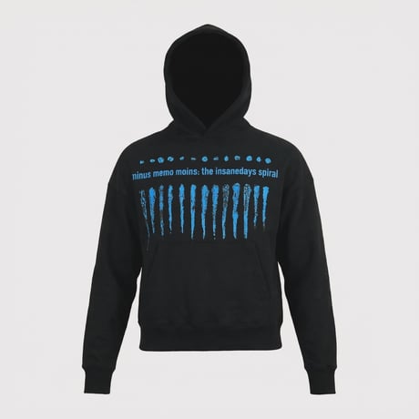 x MUZE Bootleg WIDE SWEAT HOODIE(SHINE)WASHED BLACK