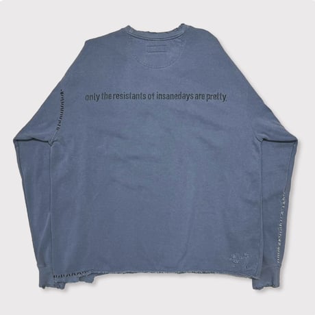 Bootleg Crew Sweat With Repaired(A MAN'S SHADOW)STAIN