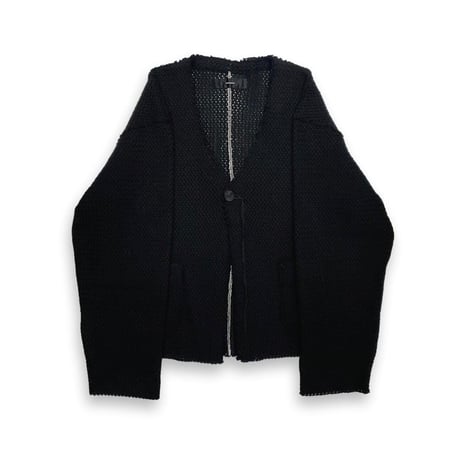 TIMELESS  CUT OFF 1B CARDIGAN NOIR(FENCE KNIT)