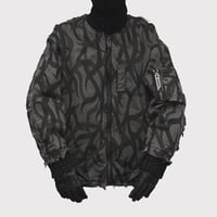 Slash Seam Tribal Camouflage Flight Jacket 20Yeas BK(AGED TWILL)BLACK LINING