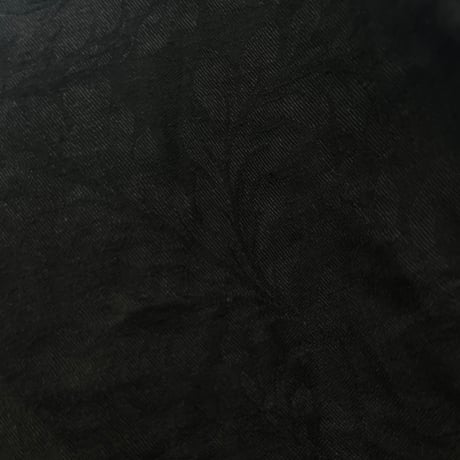 Pleated Blouse With Garment Dyed (ITALIAN AIRFORCE TABLE CLOTH) BLACK