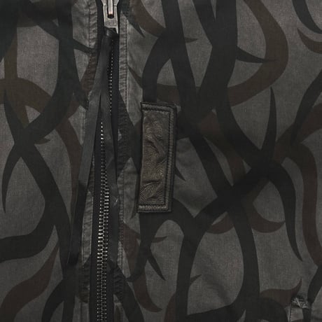 Slash Seam Tribal Camouflage Flight Jacket 20Yeas BK(AGED TWILL)BLACK LINING