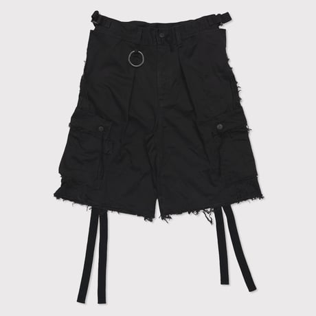 Slash Seam Twist Cargo Pants(AGED TWILL) AGED BLACK