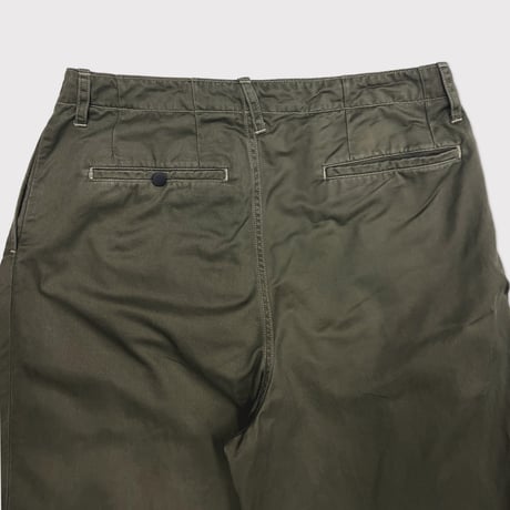 Wrapped Work Trousers With Night-Cut(AGED TWILL) OLIVE