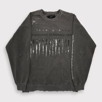 RESTOCK-BOOTLEG CREW SWEAT(BLACK SHINE)AGED BL