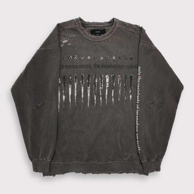 トップス minus BOOTLEG CREW SWEAT DAGED BLACK BOOTLEG CREW SWEAT(BLACK SHINE)AGED BLACK with