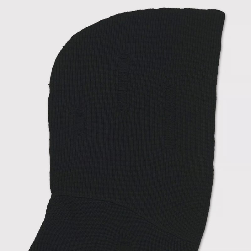 Hooded Long Muffler With Damaged(CLASSIC WOOL)B