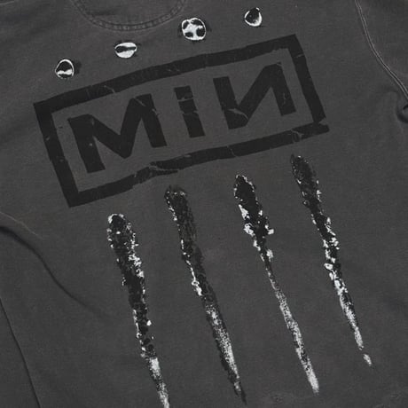 Bootleg Zip Up Hoodie With Damaged(SHINE)