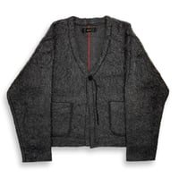 TIMELESS  CUT OFF 1B MOHAIR CARDIGAN SHADOW(ITALIAN MOHAIR KNIT)