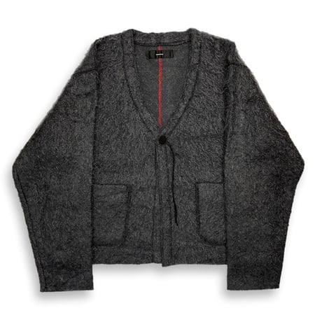 TIMELESS  CUT OFF 1B MOHAIR CARDIGAN SHADOW(ITALIAN MOHAIR KNIT)