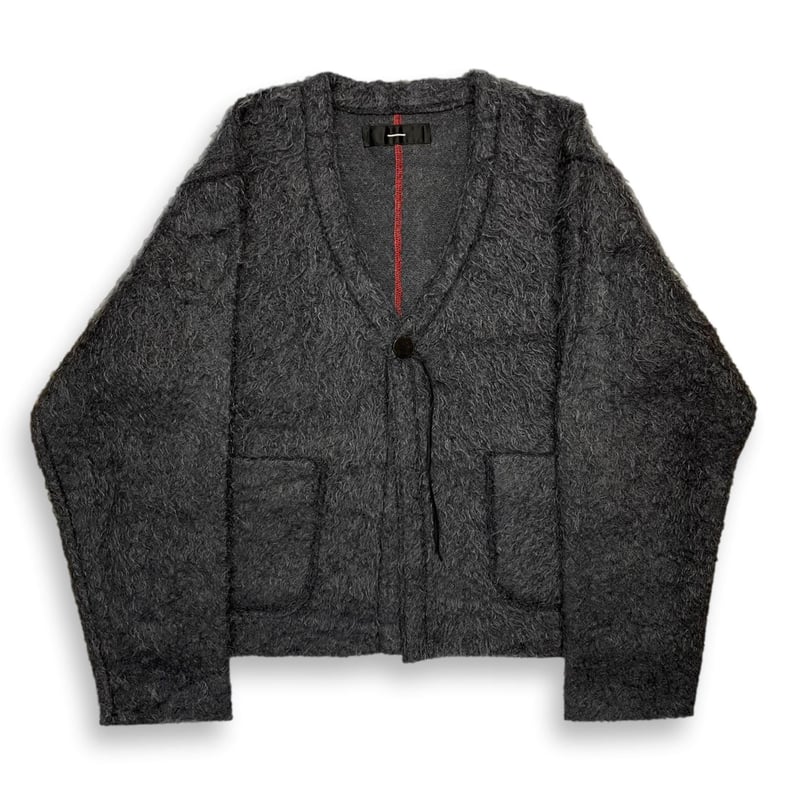 TIMELESS CUT OFF 1B MOHAIR CARDIGAN SHADOW(ITA