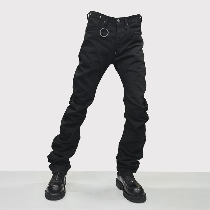 minus パンツ MINUS マイナス Slash Seam Twist Cargo Jeans(NOIR) M-P1-PT21 の通販