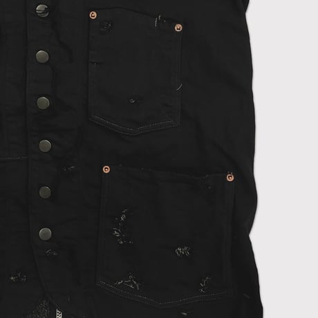 Home Chore With Damaged(INLAY DENIM)BLACK