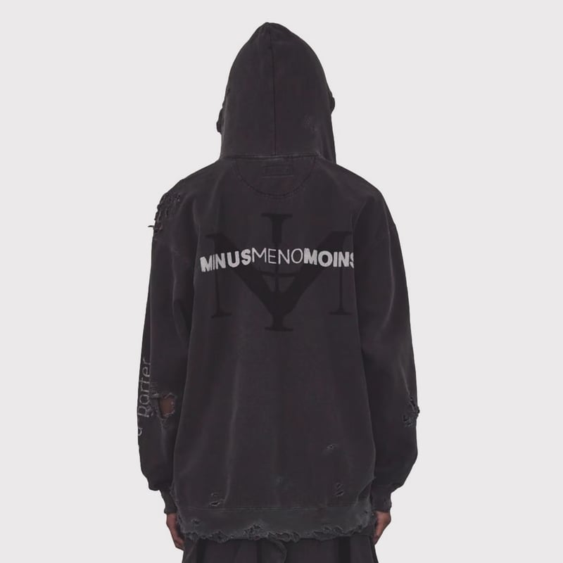 RESTOCK-Bootleg Zip Up Hoodie With Damaged(SIN